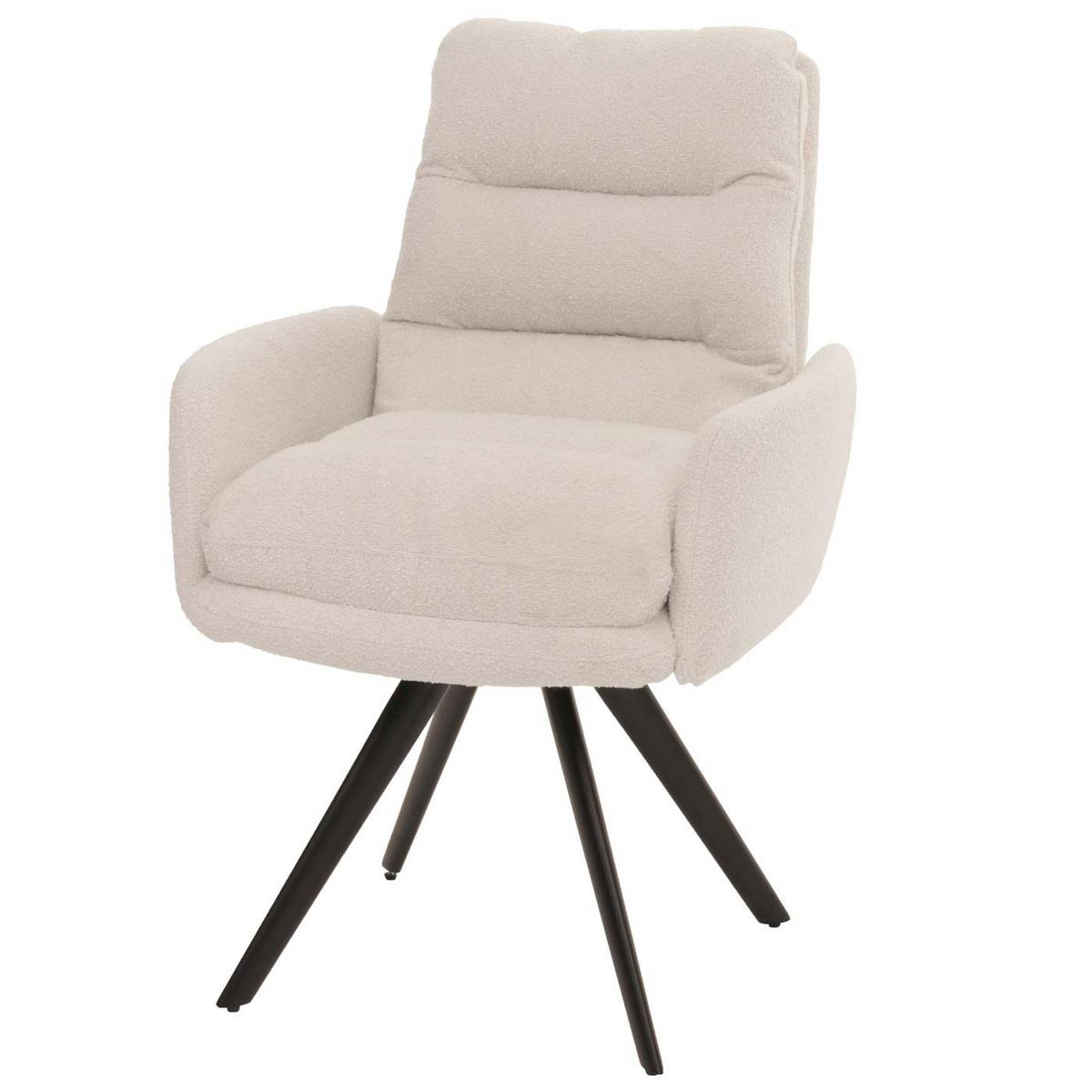 ESSZIMMERSTUHL Cremeweiß - Creme/Weiß, Textil (62/92/68cm) - MCW