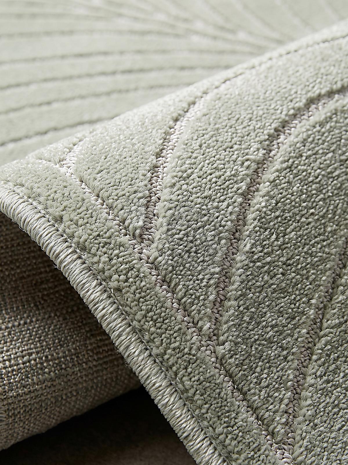 TEPPICH Outdoor, Fußbodenheizung-geeignet, mit Blattmotiv, aus Polypropylen, ENGADIN in Salbeigrün, 160 x 230 cm - Grün, Textil (160/230cm) - KADIMA DESIGN