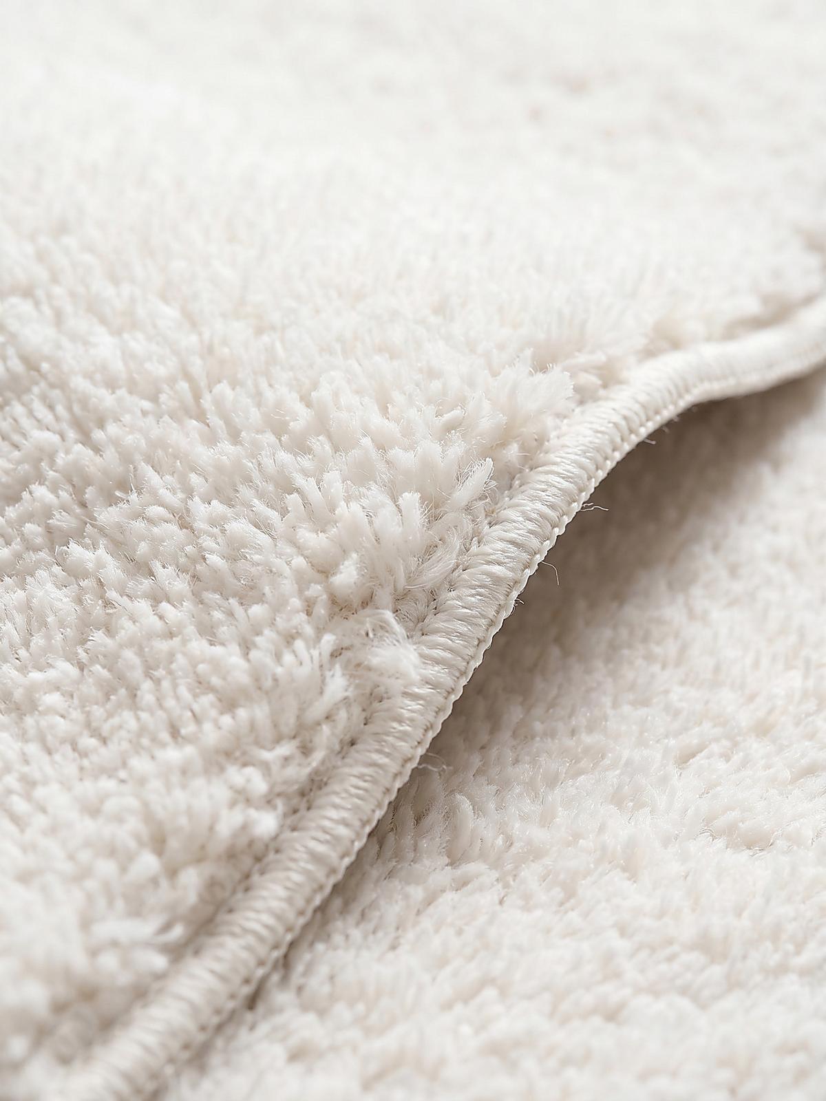 HOCHFLORTEPPICH Antirutsch Uni TIRSO Polyester Creme 160 x 220 cm - Beige, Textil (160/220cm) - KADIMA DESIGN