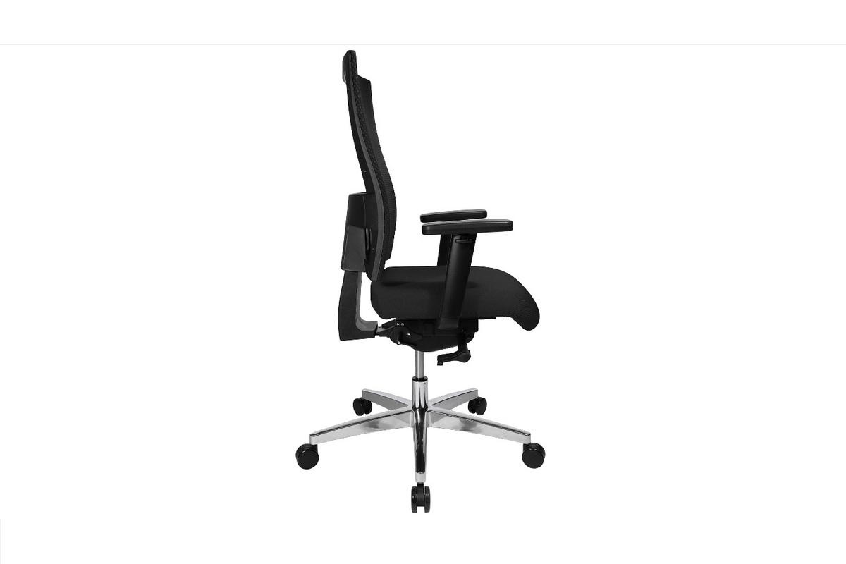 BÜROSTUHL TOBI Schwarz Kunststoff Höhenverstellbar - Silberfarben/Schwarz, Kunststoff/Metall (70/101/70cm) - KAWOLA