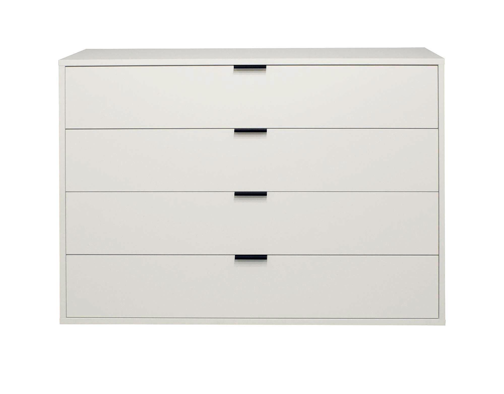 KOMMODE Erna 119x45x87 Kreidegrau matt Lack - Hellgrau, Holzwerkstoff (119/87/45cm) - 58aufmkessel