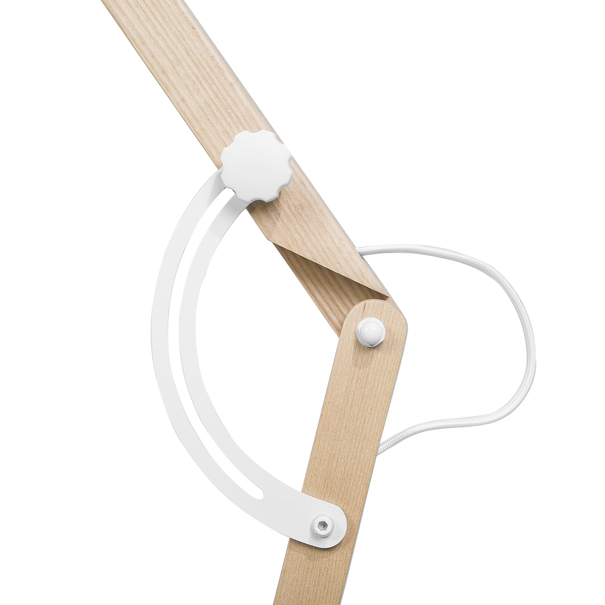 STEHLAMPE Hetton 35/35/175 cm - Weiß, Holz (35/35/175cm) - Beliani