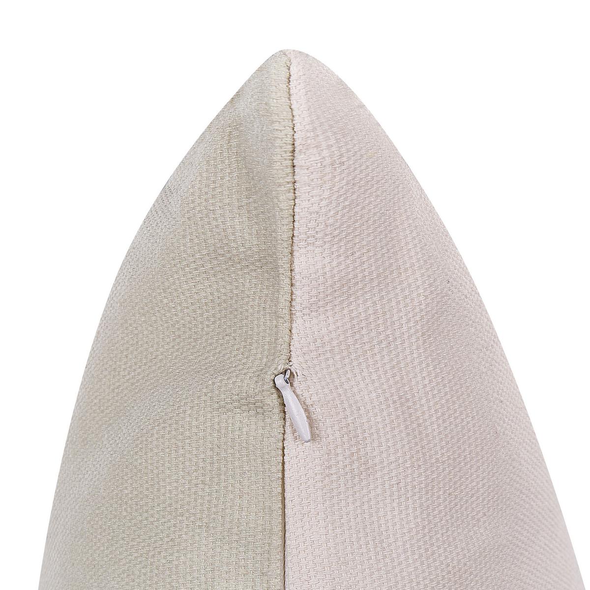 DEKOKISSEN 2er-Set Taupe 45/45 cm Buxus - Graubraun, Naturmaterialien/Textil (45/45cm) - Beliani