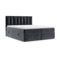 BOXBETT Bari 160/200 cm Dunkelgrau im Kronos Stoff - Dunkelgrau, Holz/Holzwerkstoff (160/200cm) - AltaBeds