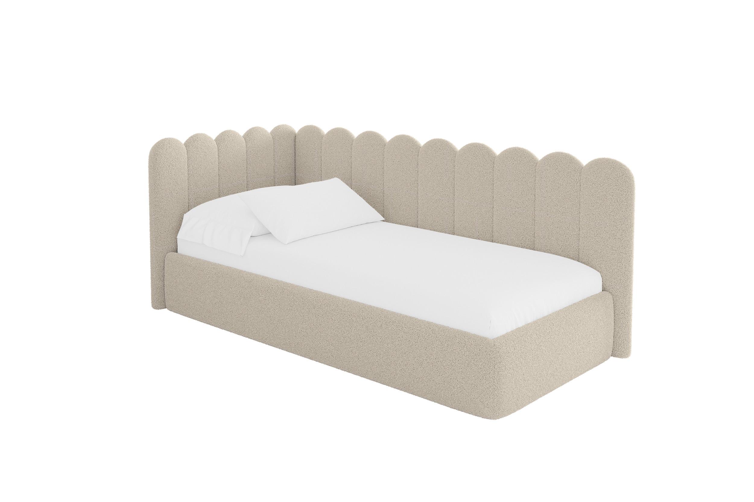 EINZELLBETT Jugendbett mit Bettkasten und Matratze H3/H4, Rechts - ARTY 100x200 Dunkelbeige - Taupe, Holzwerkstoff/Textil (100/200cm) - ALTDECOR