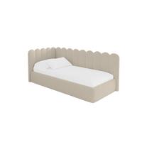 EINZELLBETT Jugendbett mit Bettkasten, Rechts - ARTY 80x200 Dunkelbeige - Taupe, Holzwerkstoff/Textil (80/200cm) - ALTDECOR