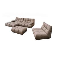 SITZGRUPPE VIVIEN 3ER SET Braun Velvet (1er-Set) - Braun, Kunststoff/Textil (510/85/359cm) - KAWOLA