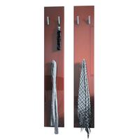 GARDEROBENPANEEL Wandpaneel Bordeaux Hochglanz - Bordeaux, Holzwerkstoff (24/140/2cm) - Vladon