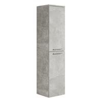 BADEZIMMERSCHRANK Saturnus mit 2 Türen Beton Grau - 35 x 35 x 130 cm - Grau, Holz (35/130/35cm) - Badplaats