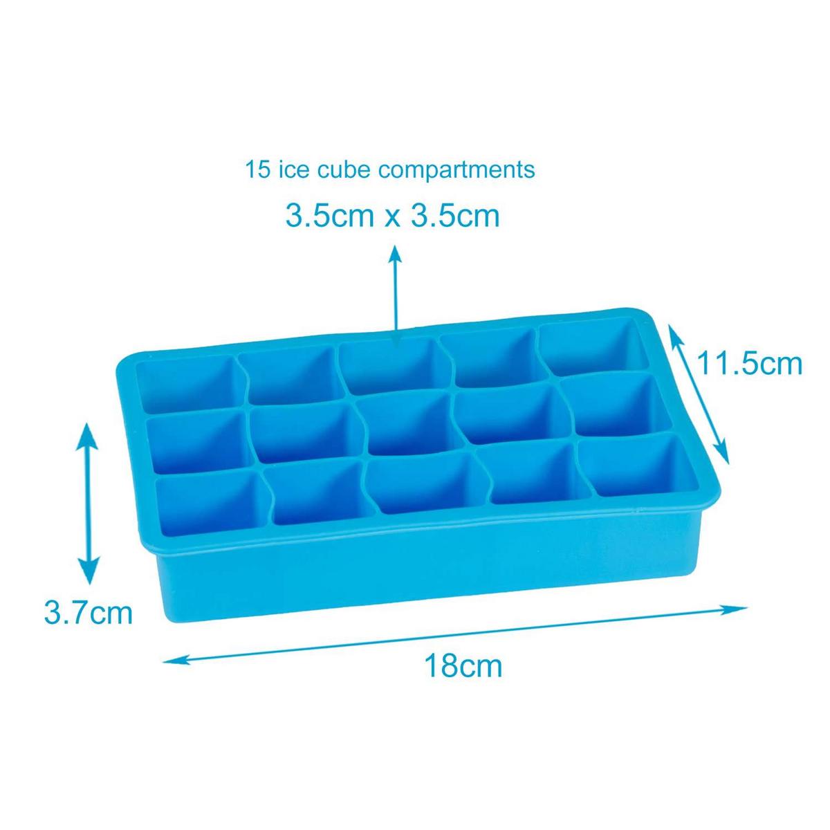 EISWÜRFELFORM - Blau, Kunststoff (11/3.5/18cm) - Intirilife