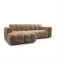 ECKSOFA TISI Beige Chenille - Beige, Holz (274/165cm) - MASSENO