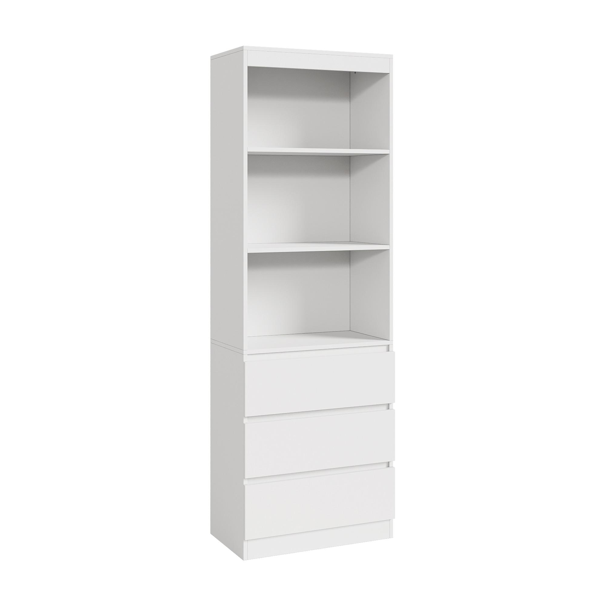 BÜCHERREGAL Les - Weiß, Holzwerkstoff (60/180/35cm) - [en.casa]
