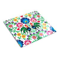 GLASPLATTE 60x52 cm Ethnisches Muster - Multicolor, Glas (60/0.4/52cm) - TULUP
