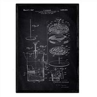 POSTER Kaffee Patent 3 A3 Rahmenlos - Schwarz, Papier (29.7/5/42cm) - Nacnic