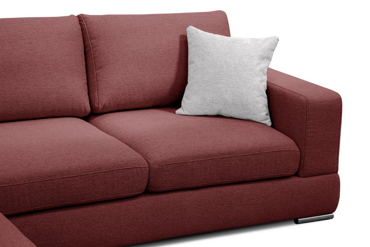 ECKSOFA OTTO 4-Sitzer, bordeaux - Bordeaux, Holzwerkstoff/Textil (159/279cm) - Wozimo