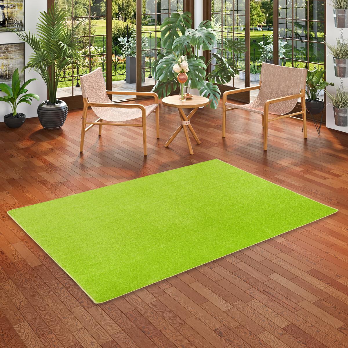 TREND VELOURS TEPPICH JOY - Limette, Textil (200/250cm) - Snapstyle