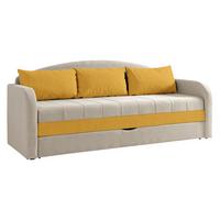 SCHLAFSOFA Tenus - Beige/Gelb, Holz/Textil (208/86/76cm) - MIRJAN24