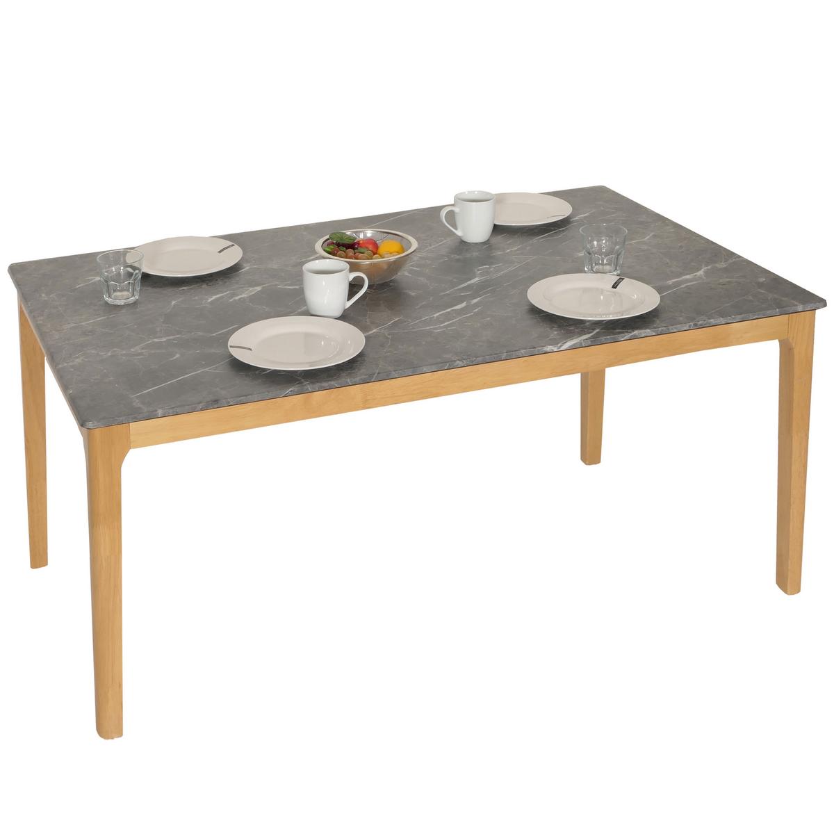 ESSTISCH rechteckig Grau - Grau, Holz (80/135/76cm) - MCW