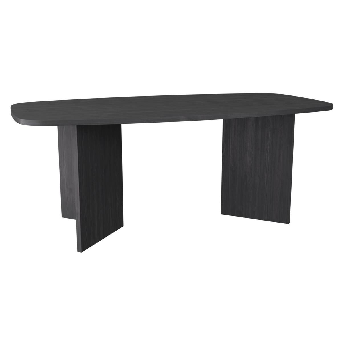 ESSTISCH PIANO Holzoptik Esche Schwarzgrau 190x100 cm - Schwarz, Holzwerkstoff (100/190/74.5cm) - Selsey