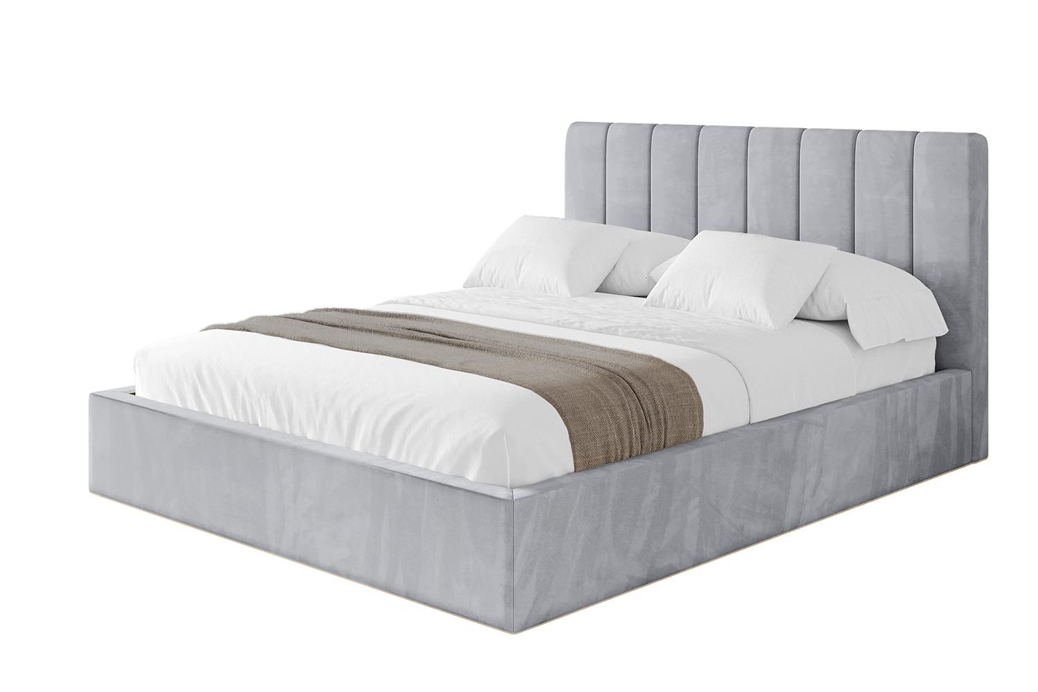 POLSTERBETT mit Bettkasten und Lattenrost, Bett mit Matratze H3/H4 - STERA 160x200 Hellgrau - Hellgrau, Holzwerkstoff/Textil (160/200cm) - ALTDECOR