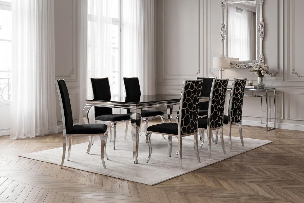 ESSZIMMERSTUHL MORA Schwarz Velvet (1er-Set) - Schwarz, Textil (48/109/57cm) - KAWOLA