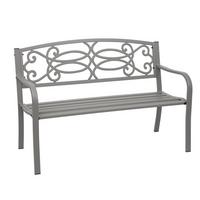GARTENBANK Grau - Grau, Metall (127/87/58cm) - MCW
