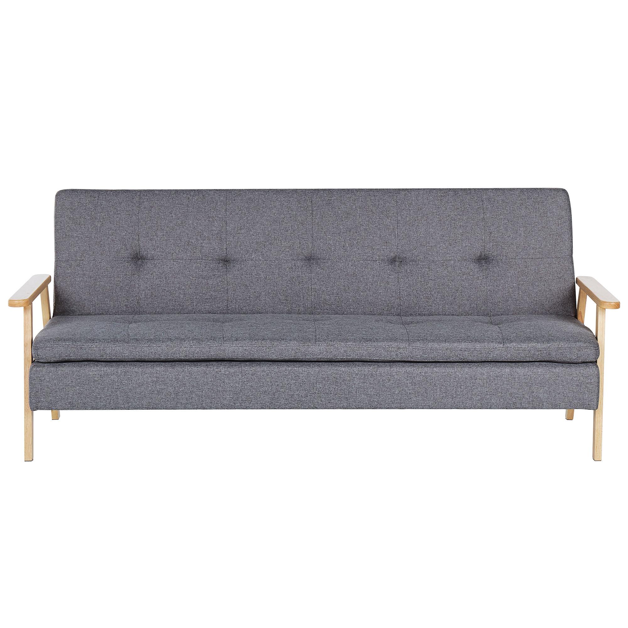 SCHLAFSOFA Polsterbezug Grau Tjorn - Grau, Textil (204/84/85cm) - Beliani