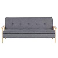 SCHLAFSOFA Polsterbezug Grau Tjorn - Grau, Textil (204/84/85cm) - Beliani