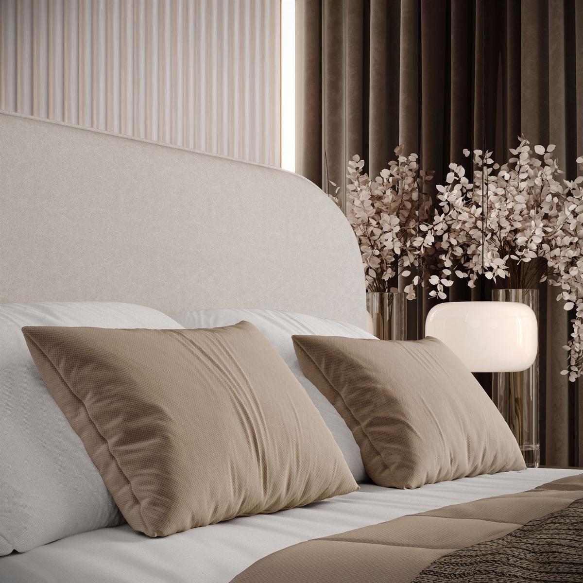 POLSTERBETT OLIMPIA mit Bettkasten 120x200, Castel 04 - Creme, Textil (120/200cm) - Lookway