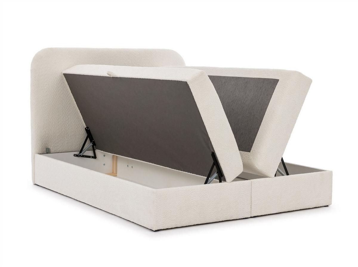 BOXBETT Bineta - Creme, Holzwerkstoff/Textil (120/200cm) - Fun Möbel