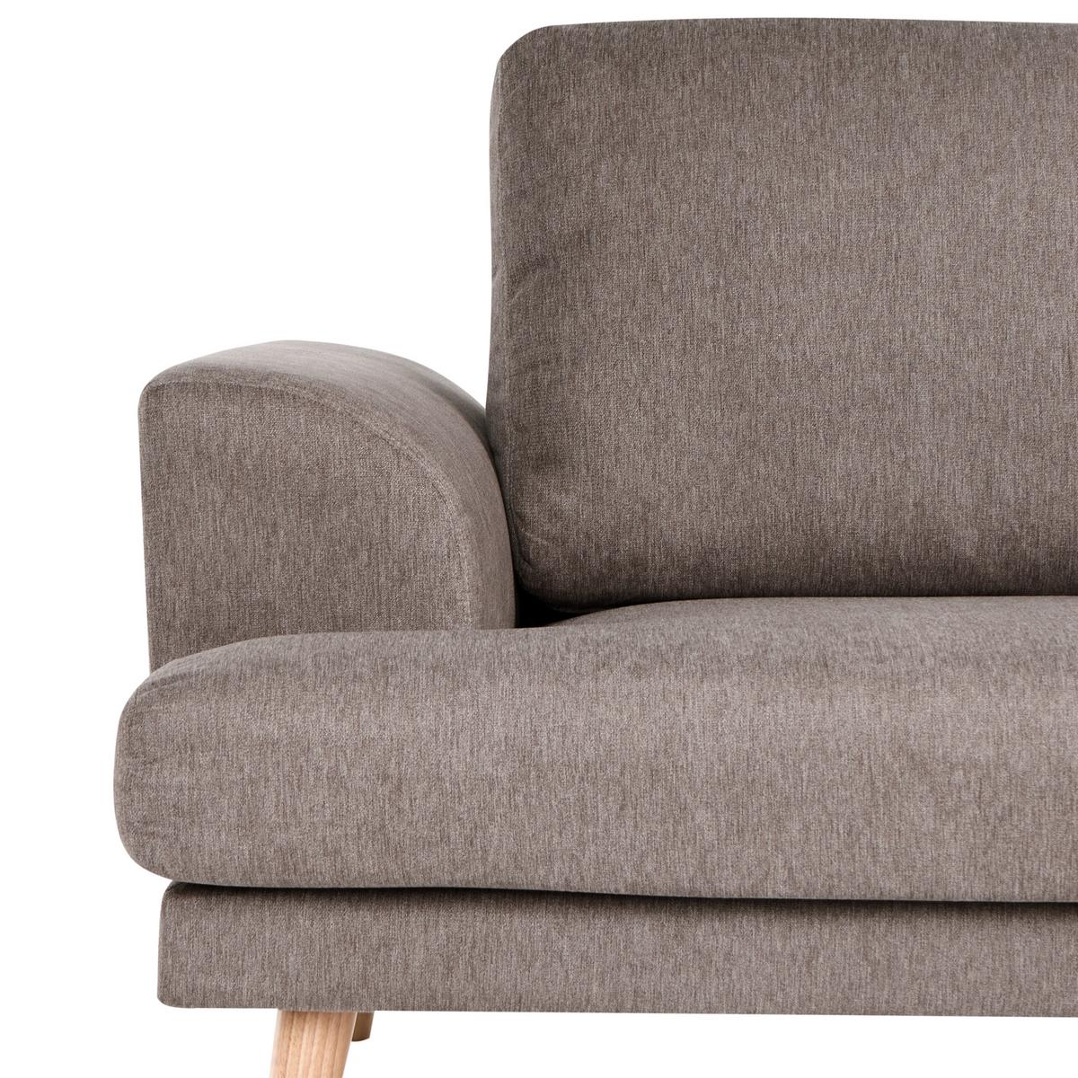 3-SITZER-SOFA Stoff Braun Kildal - Braun, Textil (214/90/96cm) - Beliani