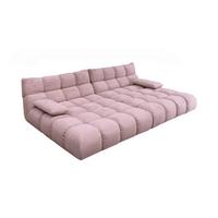 BIG SOFA VIVIEN Pink Cord - Pink/Schwarz, Kunststoff/Textil (296/85/178cm) - KAWOLA