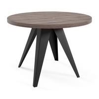 ESSTISCH Alma, Tisch mit Ausziehfunktion, 100 cm, Schwarz+Anthracite Sherman - Eichefarben/Schwarz, Metall (100/100/76cm) - Beautysofa