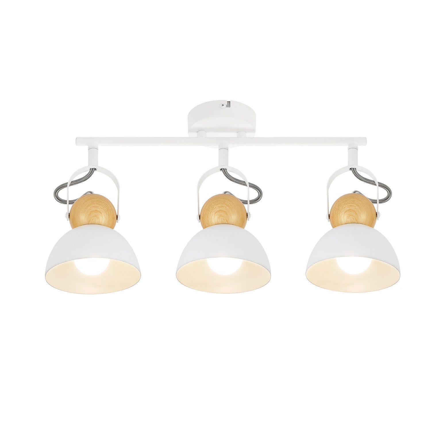 DECKENSTRAHLER Fox 3-flammig 46/21/15 cm - Weiß, Metall (46/21/15cm) - Nettlife