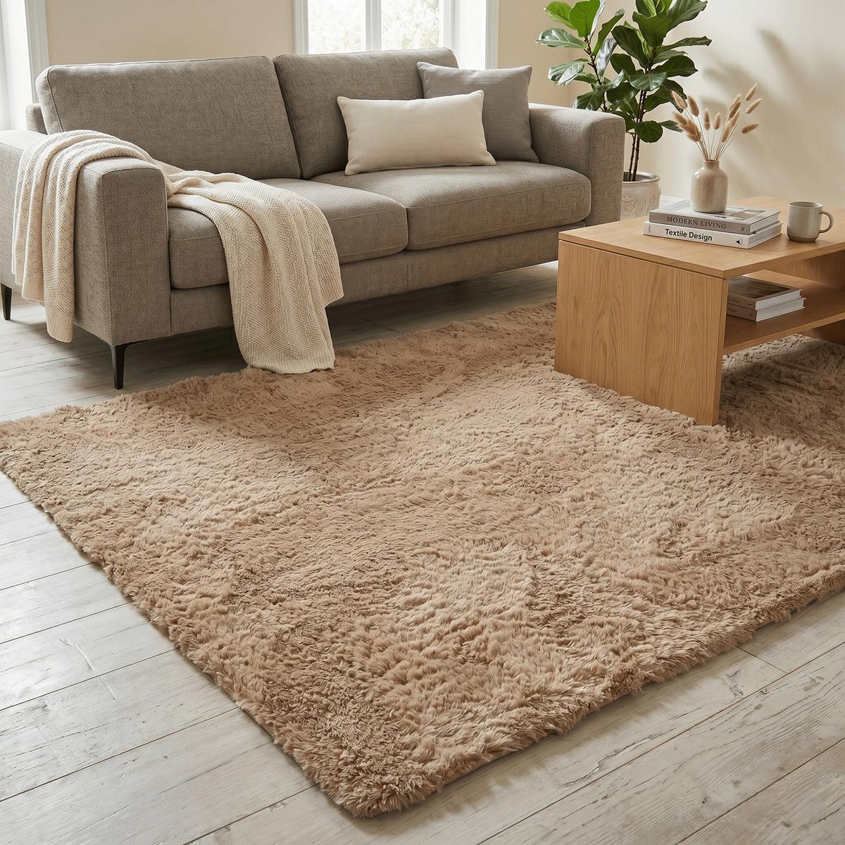 HOCHFLOR SHAGGY TEPPICH FLUFFY - Beige, Textil (240/340cm) - Pergamon