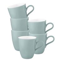 HENKELBECHER Life Fashion Green Chic 400 ml 6er Set - Türkis, Keramik (0.4L) - Seltmann Weiden