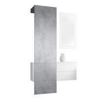 GARDEROBE Carlton Paneel in Beton Oxid Optik - Hellgrau, Holzwerkstoff (105/193/35cm) - Vladon