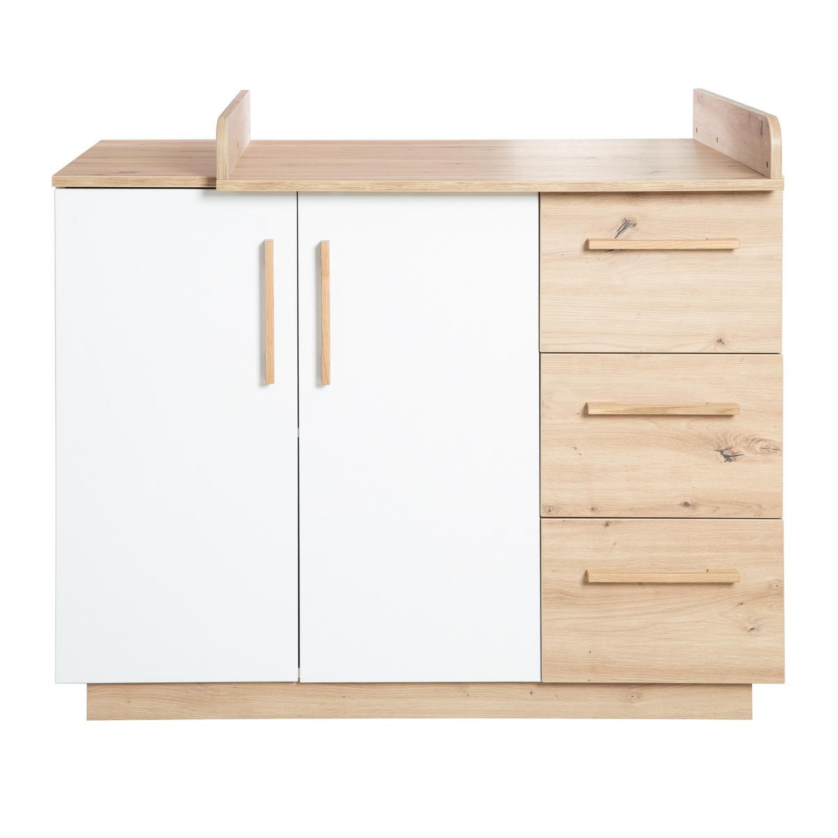 BABYZIMMER-SET Lion 2-teilig - Multicolor/Eiche Artisan, Holz/Holzwerkstoff (76/82/144cm) - Roba