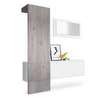 GARDEROBE Carlton Paneel in Eiche Nordic - Silbereichenfarben, Holzwerkstoff (156/193/35cm) - Vladon