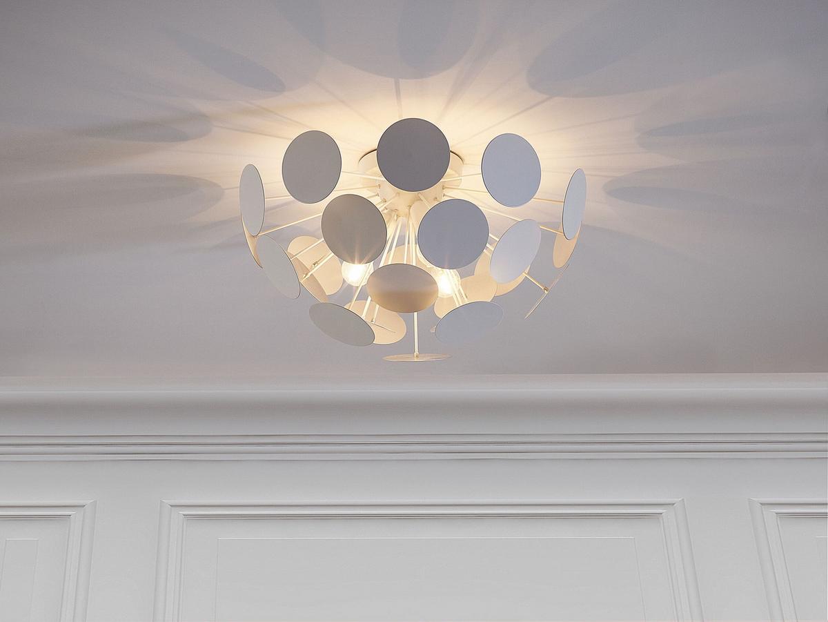 HÄNGELEUCHTE Maritsa 44/44/129 cm - Weiß, Metall (52/52/28cm) - Beliani