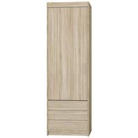 DREHTÜRENSCHRANK Elena mit 1 Tür und 3 Schubladen, Sonoma Eiche - Sonoma Eiche, Holzwerkstoff (60/190/53cm) - Beautysofa
