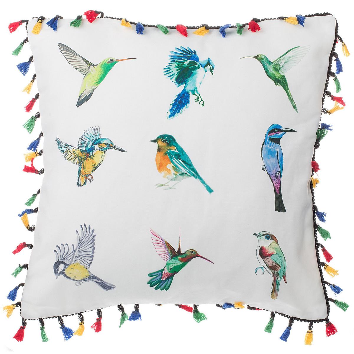 DEKOKISSEN 2er-Set Bunt 45/45 cm Mallow - Multicolor, Textil (45/45cm) - Beliani