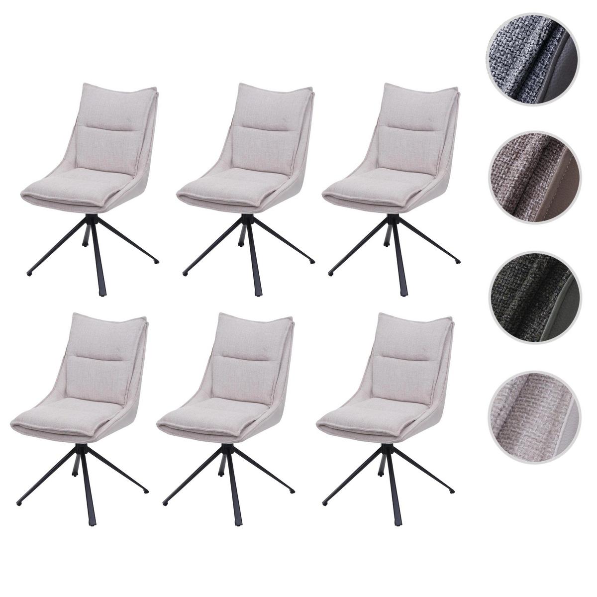 ESSZIMMERSTUHL Cremeweiß 6er-Set - Beige/Weiß, Textil (52/92/52cm) - MCW