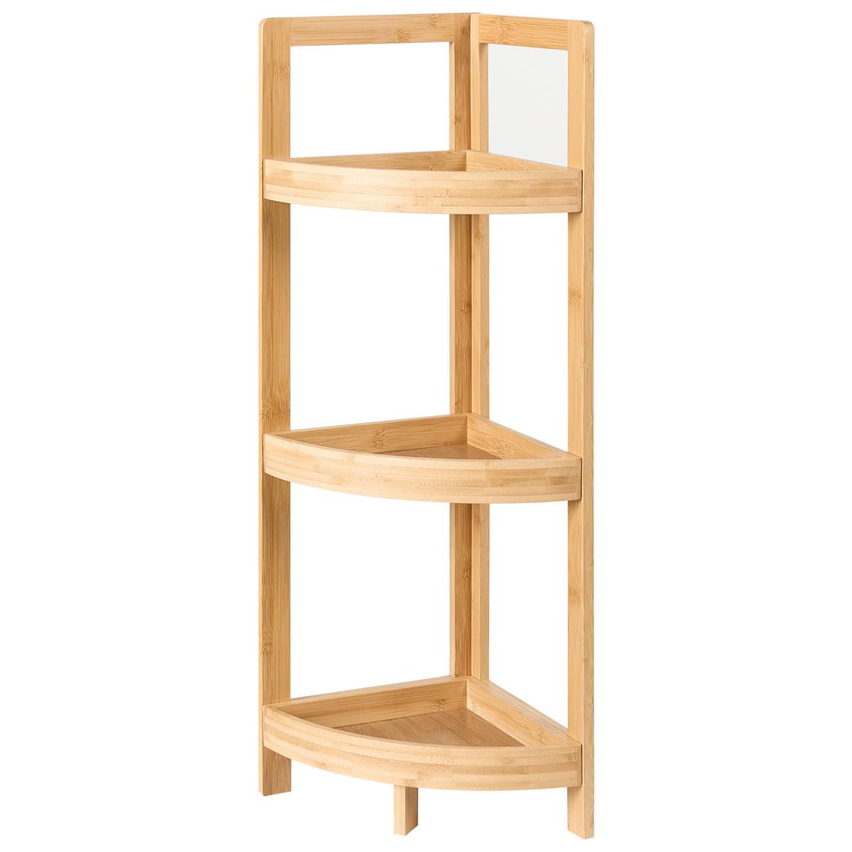 ECKREGAL Bambus Hellbraun Illampu - Braun, Holz (34/77/23cm) - Beliani