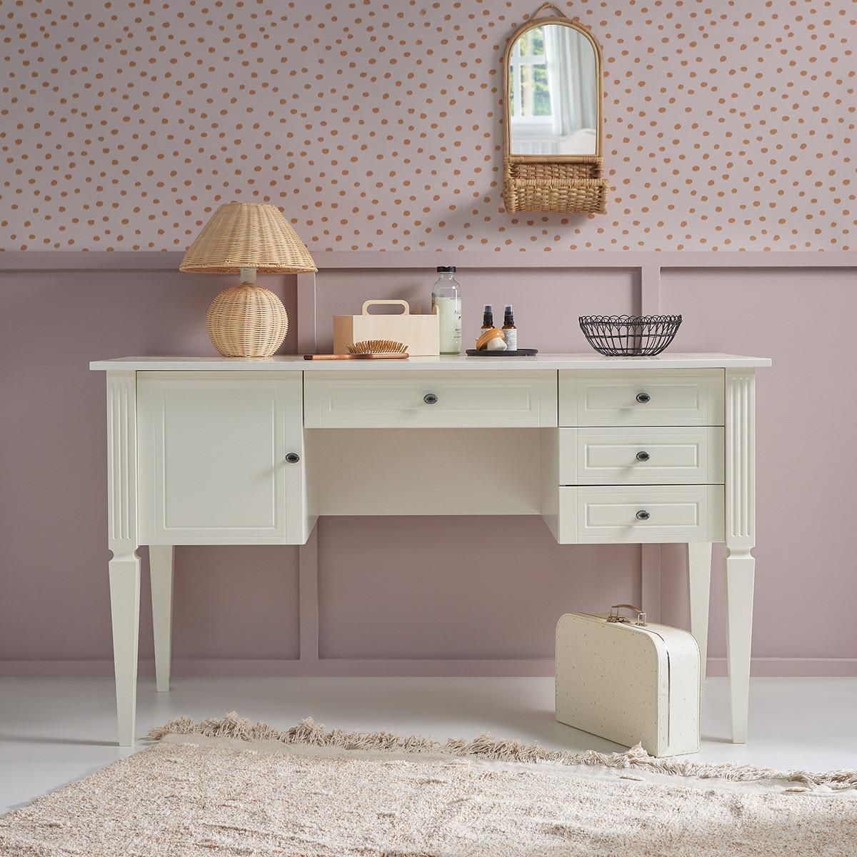 SCHREIBTISCH Ines Weiß - Weiß, Holzwerkstoff (132/60/78cm) - Petits-meubles