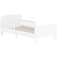 KINDERBETT, Kleinkindbett mit Rausfallschutz, Lattenrost, 143,5 x 74,2 cm Weiß - Weiß, Holzwerkstoff (70/140cm) - AIYAPLAY
