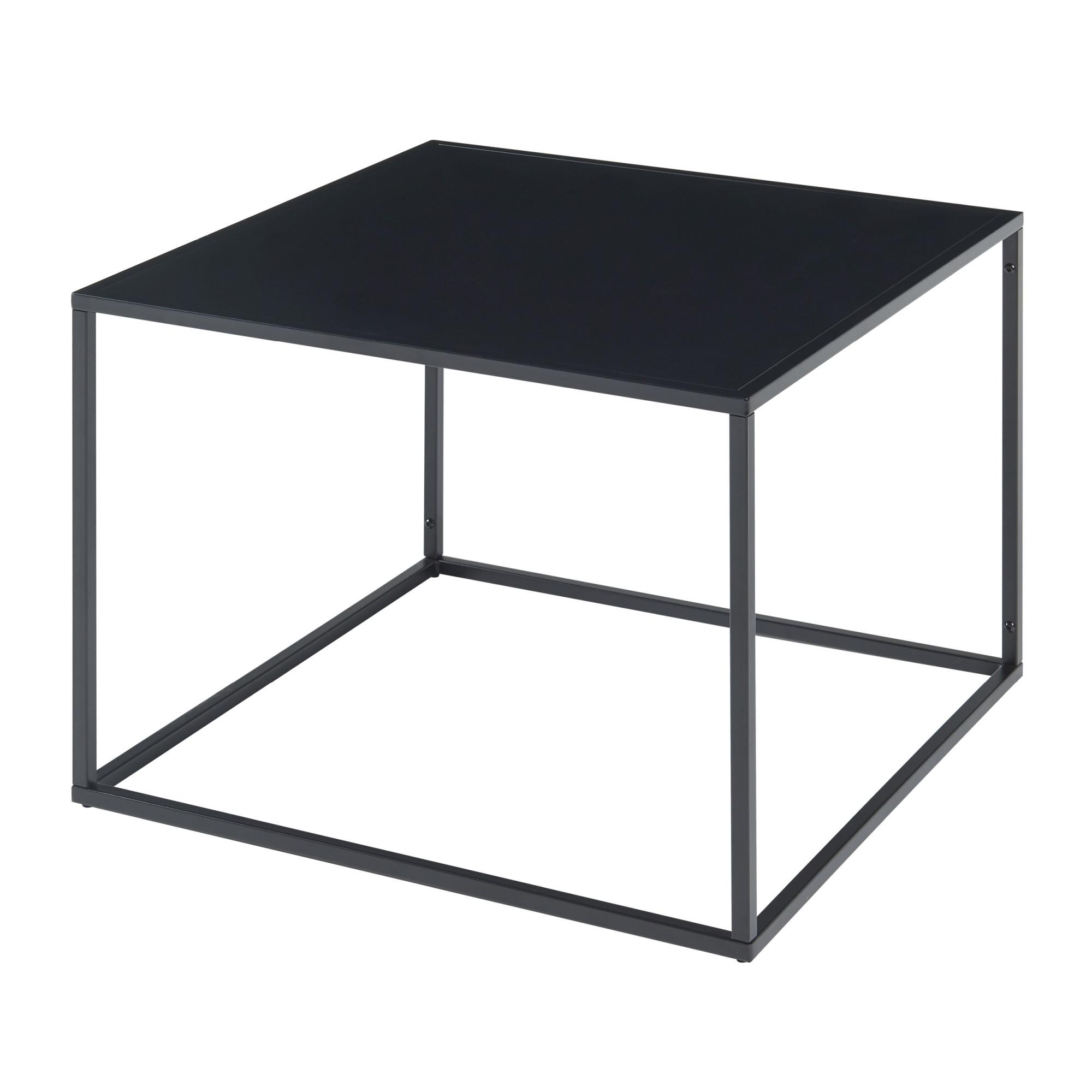 COUCHTISCH Solund 60/60/45 cm - Schwarz, Metall (60/60/45cm) - [en.casa]