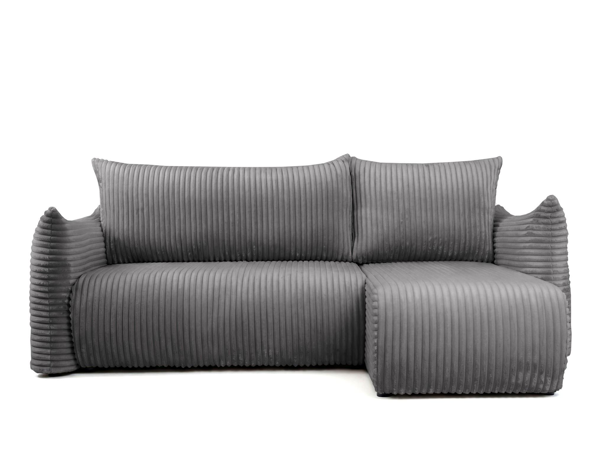 ECKSOFA Mailand Xs Mit Schlaffunktion - Dunkelgrau, Holzwerkstoff/Textil (226/154cm) - Fun Möbel