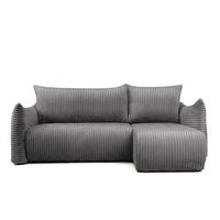 ECKSOFA Mailand Xs Mit Schlaffunktion - Dunkelgrau, Holzwerkstoff/Textil (226/154cm) - Fun Möbel