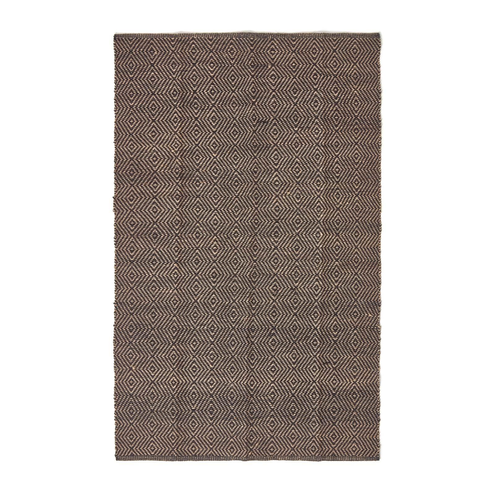 JUTETEPPICH geometrisch gemustert 150/240 cm - Schwarz, Naturmaterialen (150/240cm) - Homescapes